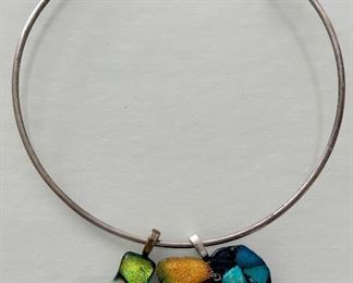 Glass Pendants & Sterling Necklace