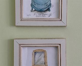 Whimsical Framed Furniture Art