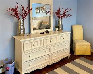 Matching Basset 7-Drawer Dresser with Mirror