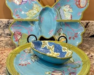 Tracy Porter Appetizer Platter & Plates