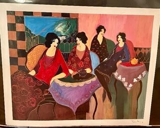 Itzchak Tarkay Signed Lithograph "Two By Two" - Israeli painter