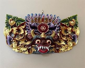 Balinese Wooden Ranged Mask Wall Hanging