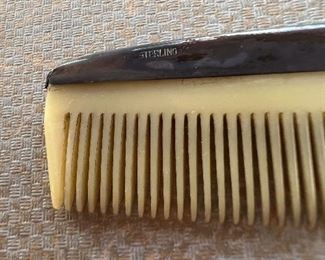 Sterling comb & brush set 