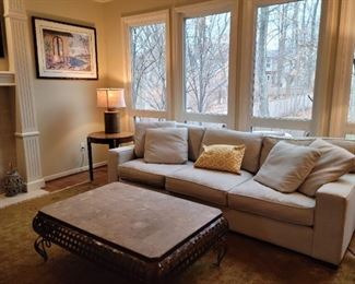 Light grey sofa, part down filled - beautiful