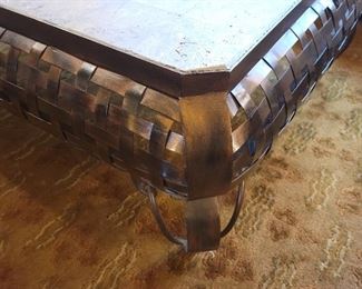 Stone top coffee table