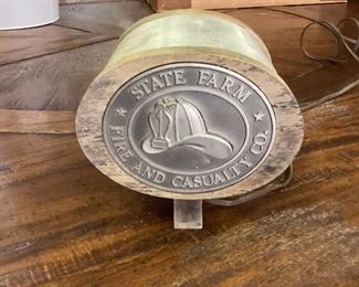 VINTAGE STATE FARM AND CASUALTY DESK LAMP