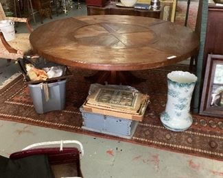 JONATHON CHARLES DESIGNS 72" TABLE WITH BUILT IN LAZY SUSAN (RETAIL 7500 ) LIKE NEW