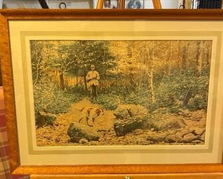 VINTAGE A.B.FROST HUNTING SCENES SET OF 4