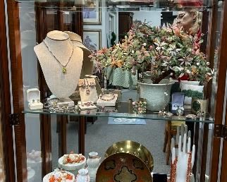 Check out our cabinet with beautiful jewelry