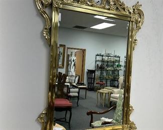 Beautiful solid brass mirror