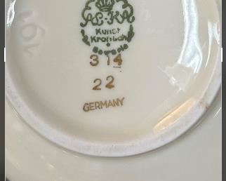 German set with gold embossed trim, fine porcelain