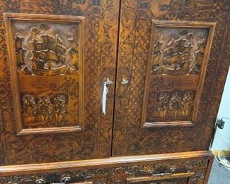 Thomas O' Brian designer for Hickory house, Century furniture co. also. Original paperwork included and signed by Thomas O'Brian in the bottom drawer.