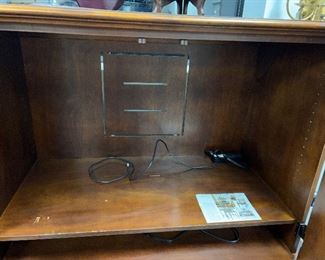 Cabinet opened would make a great bar