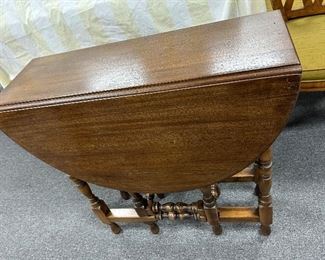 Drop leaf walnut table