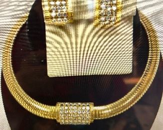 Vintage chocker and rhinestone set