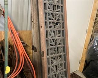 Old Metal and wood trellis divider