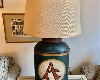 Tea caddy tole lamp 2 of 2 