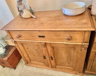 Early American Pine Chest 1 of 2 