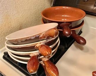 Terracotta sauce pans