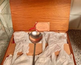 John Somers set of pewter spoons in original box 1 of 2 