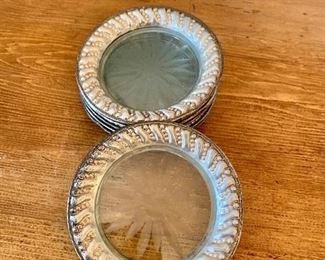 Set of silver coasters 