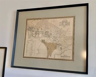 Engraved map of Washington DC 