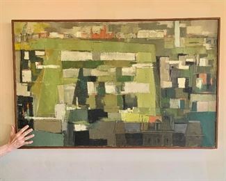 William Walton abstract "Concerning Washington" original art