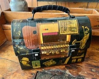 Vintage decoupage lunch box 