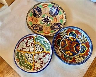 Hand painted dishes and bowls 