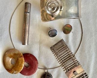 Sterling silver bracelets and earrings 