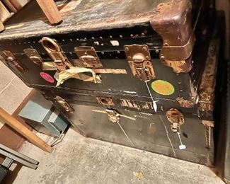 Vintage trunks various sizes and colors 