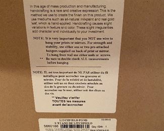 $95. Henry Peeters - Embellished Giclee. Very Nice Framing. "Litchfield Pond" Measures 23" x 31.25". 
