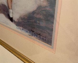 $25. Ivan Anderson framed lithograph. Measures 25" x 30". 