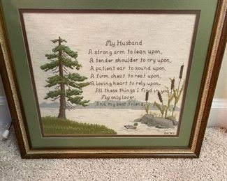 $20 My Husband cross stitch