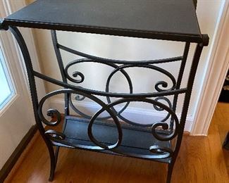 $35. Iron Magazine Rack / Side Table. 