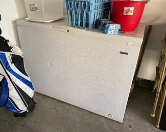 $150. Chest Freezer (2007) still plugged in so you can see it works! Measures 27.5" wide x 4' long x 34.5" tall. 