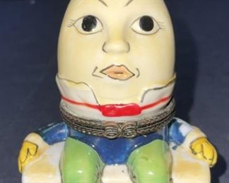 Porcelain Humpty Dumpty Pill Box
