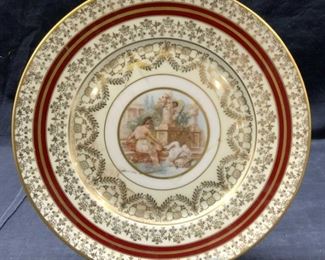 BOHEMIA Porcelain Plate W 22 K Gold Czech
