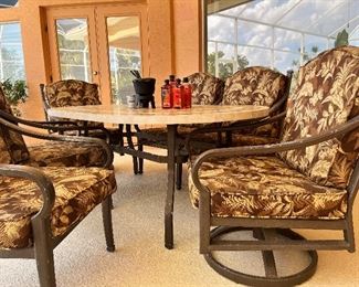 Outdoor patio table with six chairs from Antonella’s antonella’s