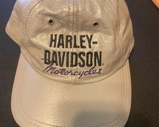 HARLEY DAVIDSON SILVER LEATHER HAT