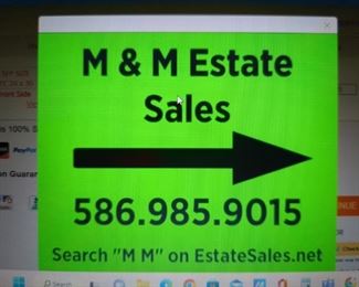 M&M Estate Sales New Sign