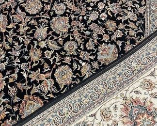 Silk and wool large rug