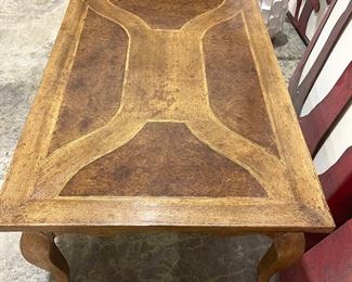 Inlaid solid walnut table