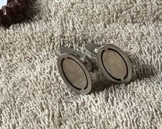 Georg Jensen Denmark sterling silver modernist cufflinks