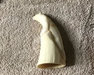 carved polar bear walrus tusk