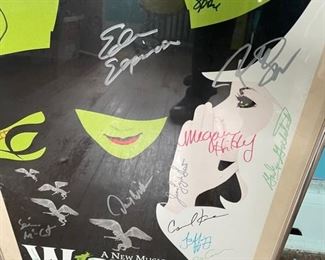 Cast Signed Original Cast Wicked Broadway Poster