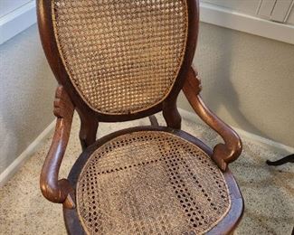 Victorian Cane Back/Seat Rocking Chair