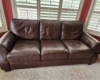 Wonderful Brown Leather Sofa and great condition. 