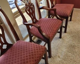 8 Chippendale Style  Dining Chairs 