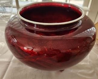 Japanese Ginbari Cloissane signed on silver rim